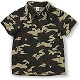 Phorecys シャツ キッズ 半袖 ワイシャツ 子供服 カジュアル tシャツ 可愛い 柄 大きいサイズ yシャツ 男の子 迷彩 イベント 休暇 遊園 お祭り 砂浜 海辺ヘ 服