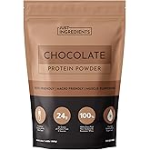 JUST INGREDIENTS Chocolate Protein Powder – 20-Serving Blend with 100% Grass-Fed Whey & Organic Plant Proteins – Rich Cocoa Flavor – Supports Muscle Recovery, Energy*