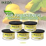 Ikeda Odor Eliminator Scents Organic Block Natural Air Freshener Eliminates Odor in Cars Bathrooms Boats Rvs Room Kitchen and Pet Areas (Lemon, 4)