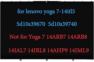 DAPLINNO 14" Replacement for Lenovo Yoga 7-14 7-14ITL5 7-14ACN6 7i-14ITL5 LCD 82N7 82LW 82BH 82BH0006US 5D10S39670 5D10S39740 5D10S39715 5D11C44453 5D10Y74820 Display Touch Screen Digitizer Assembly FHD