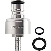 MRbrew Stainless Steel Carbonation Cap, Ball Lock Cap 5/16" Barb CO2 Cap | CO2 Coupling for Soda Drink, PET Bottles Counter Pressure Bottle Filling Cap with Gasket &amp; O-Rings