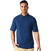 Merino Protect 100% Merino Wool Polo Shirts Mens Anti-Odor Short Sleeve Moisture Wicking Base Layer for Travel