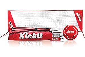Kickit Soccer Tennis Game Set Where Soccer Meets Tennis | Portable Soccer Tennis Net Soccer Tennis Ball | Play Outdoors, Indoors, Backyard Beach, Various Sizes and LED