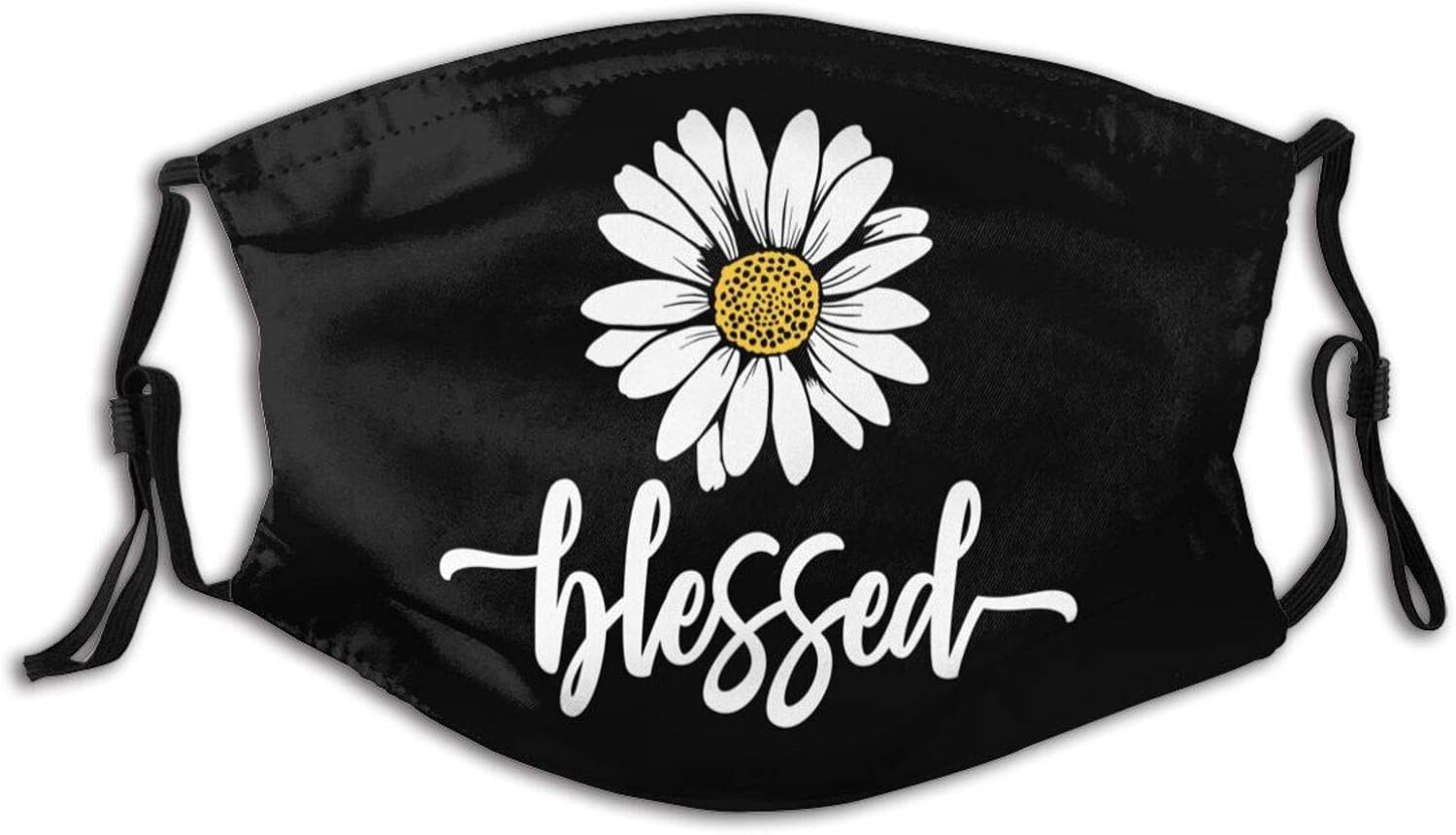 Daisy Flower Blessed Face Mask, Adjustable Washable Reusable Dustproof Balaclava Mouth Cover with 2 Filters for Men Women (Daisy Flower Blessed, One Size) at  Women’s Clothing store
