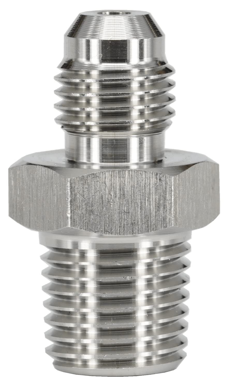 Photo 1 of Dsnaduo 4AN AN4 Male Flare to 1/4 NPT Pipe Male Stainless Steel Brake Hose Fitting Adapter Union Connector,Brake and Clutch Adapter Fitting