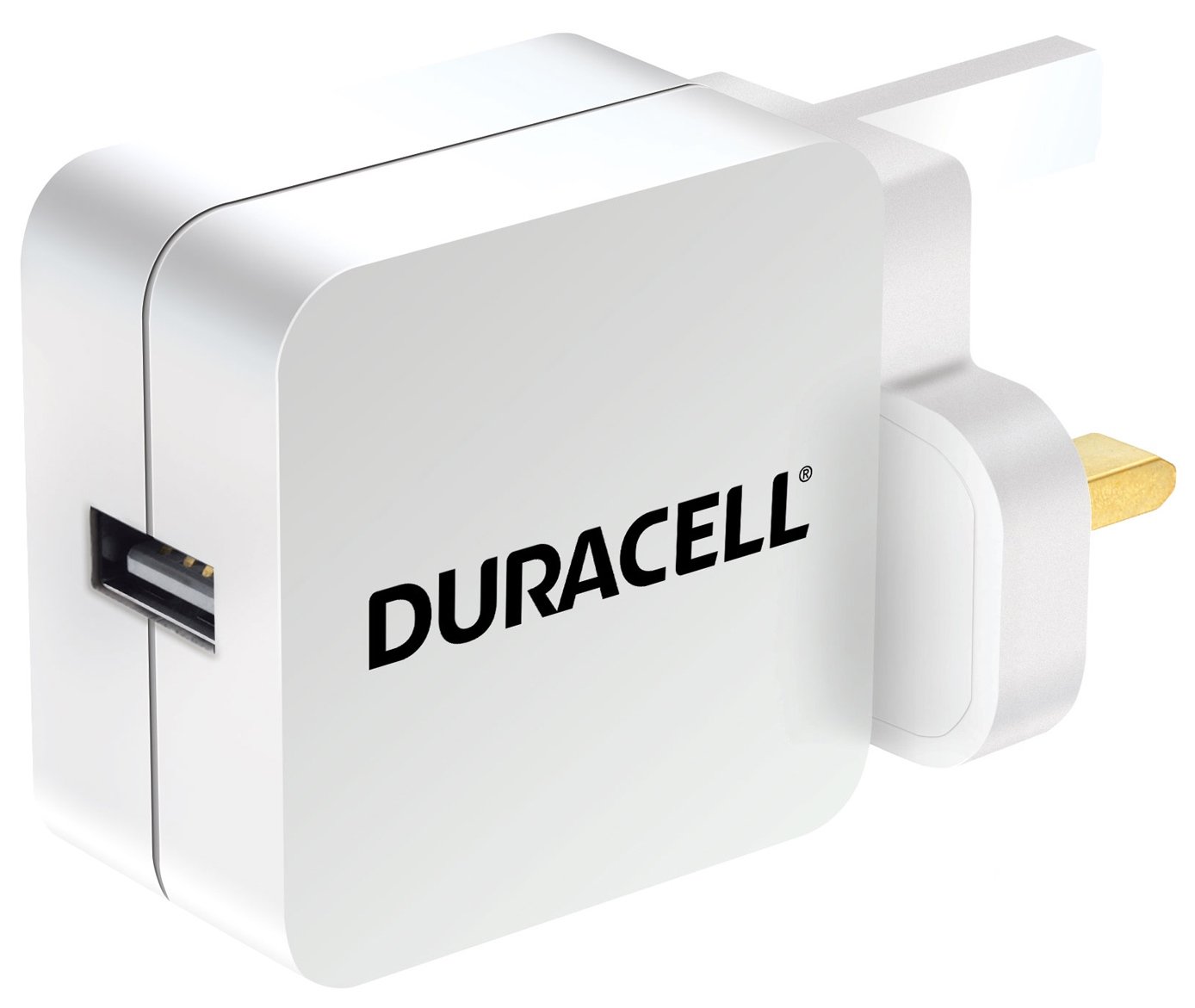 Duracell 2.4 A USB AC Charger for all Smartphone and Tablet - White
