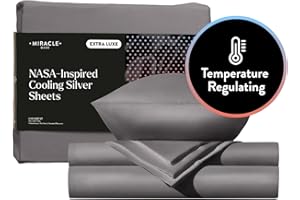 Miracle Made® Newly Improved Extra Luxe Cool IT™ True Grip ® Fitted Bed Sheets –Sage Green,King– 4 Piece Silver Infused, 300-Thread-Count Fabric (Stone, King)