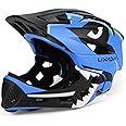 Lixada Kids Bike Helmet Adjustable Detachable Full Face Helmet for Cycling Helmet for Children Bicycle, Skateboard, Scooter, Protective Gear (20.5-22 Inches)
