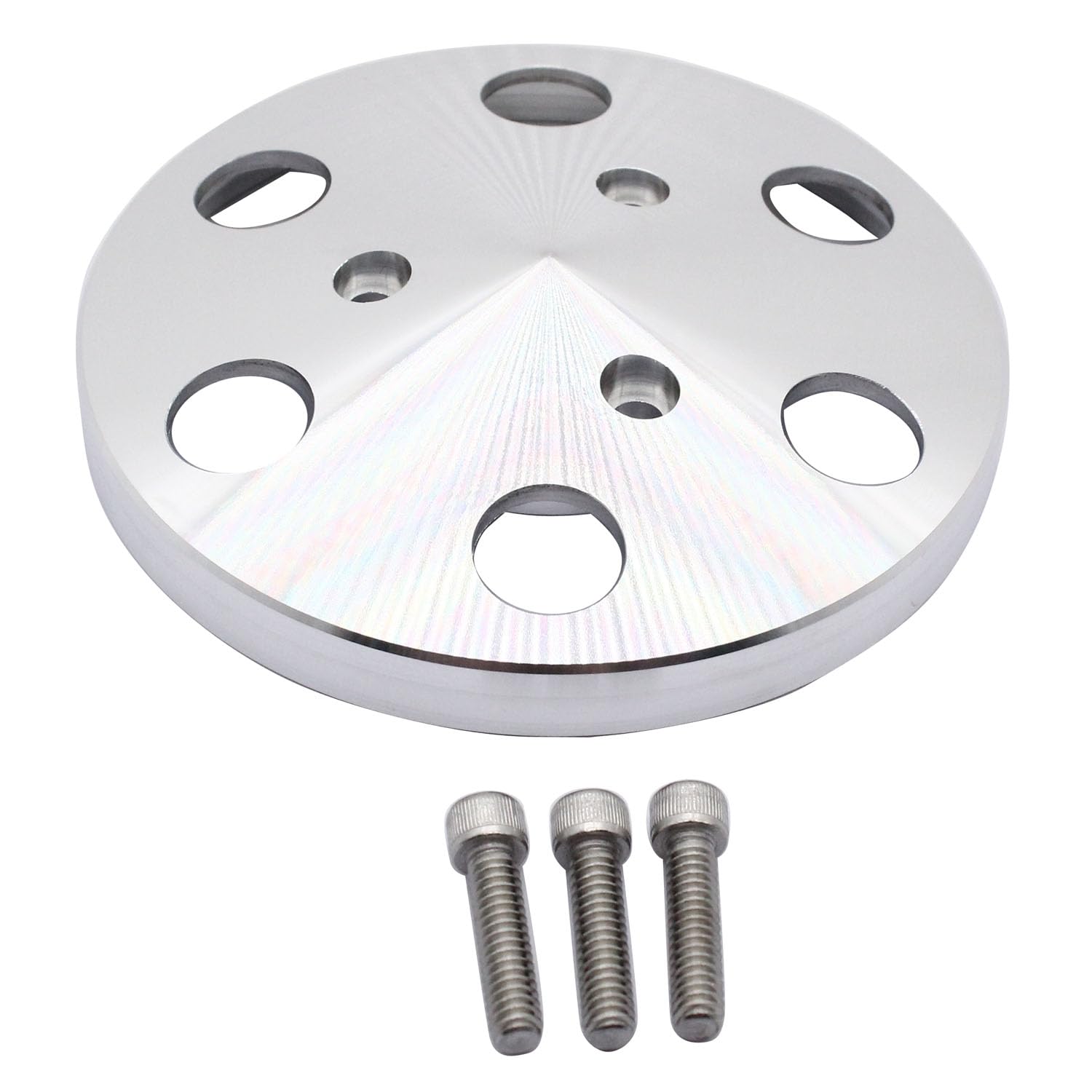 Photo 1 of 1 pc SHLPDFM Silver Air Conditioning AC Clutch Cover with bolts 1.5 Inches Center to Center Fits for Sanden 508 Compressor