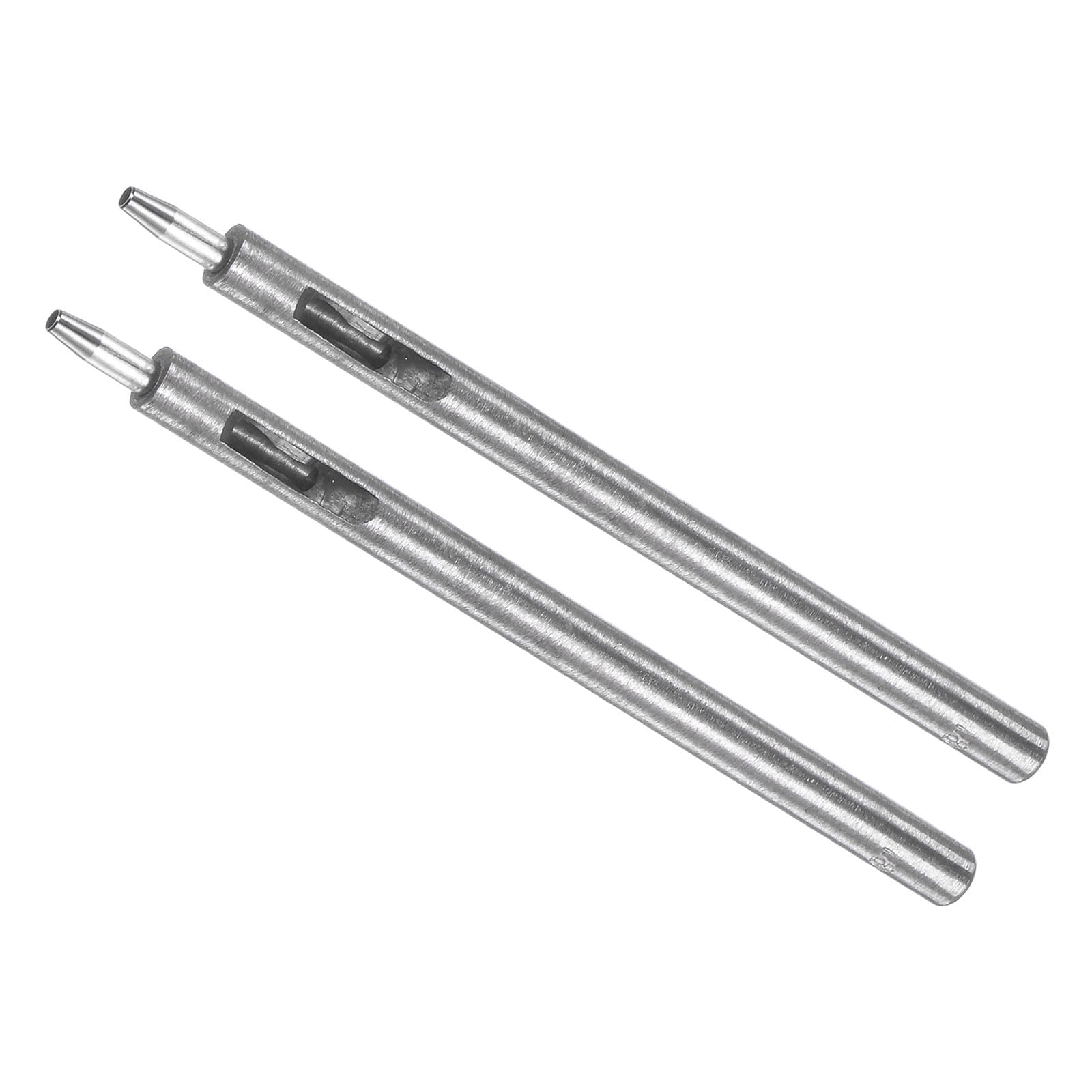 CoCud Leather Hole Punch, 1.8mm Button Dia. 6mm Shank, Steel Round Punch Snap Rivet Setter - (Applications: for Leathercraft DIY Clothing Fabric), 2-Pieces