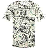 KYKU Dollar T Shirt Men USA Money T-Shirt 3D T-Shirt Funny Cool Mens Clothing (Medium)