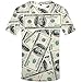KYKU Dollar T Shirt Men USA Money T-Shirt 3D T-Shirt Funny Cool Mens Clothing (Medium)