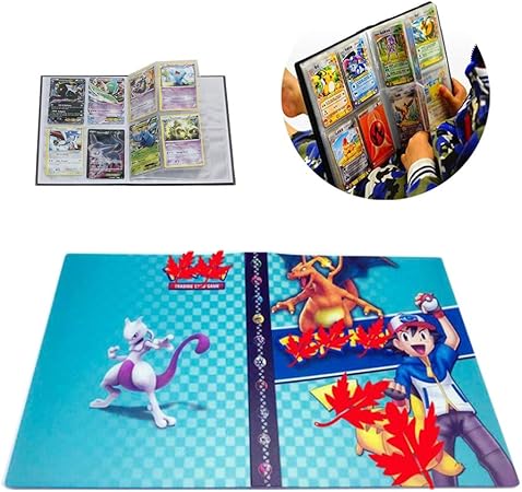 Amazon カードホルダーコレクション ハンドブック トレーディングカードアルバム ポケモン用 最大240枚のトレーディングカードを収納 ブルーアッシュ マルチゲームセット おもちゃ