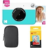 KODAK Printomatic Full-Color Instant Print Camera Starter Bundle + Carrying Case + Zink 20pk Photo Paper - Colorful Photos On