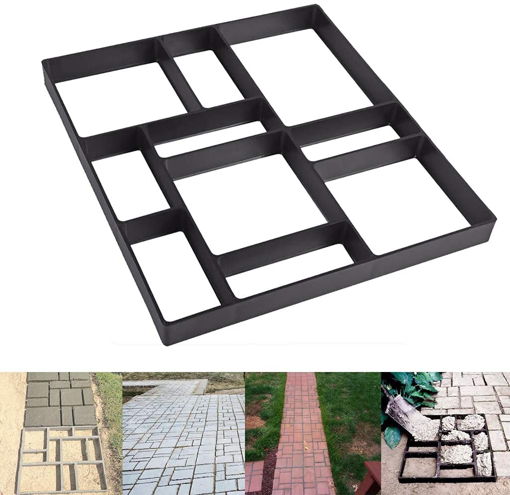 GOTOTOP Paving Moulds Garden Driveway Mould Cement Mould Reusable for Garden Courtyard Patio and Walking 45X40X4cm