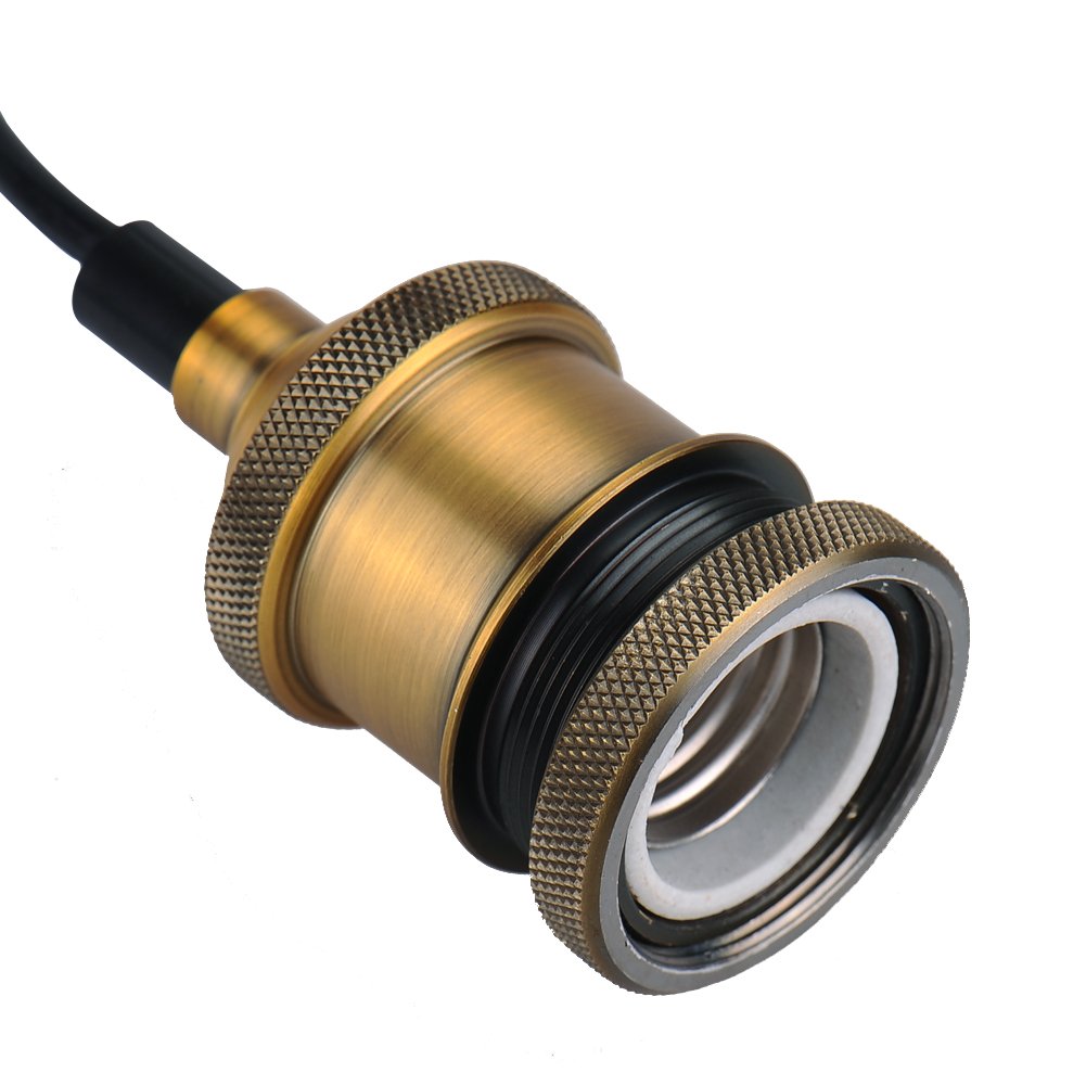 Esoes Pendant Light - Vintage Industrial Chandelier Cage Retro Ceiling Lamp Metal Lampshade for E27 Base, Black (Bulb Exclud)