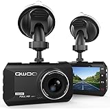 Dash Cam, QWOO Dash Camera 3" LCD Car Dashboard Camera Vehicle Video Recorder with Full HD 1080P, 170 Degree Wide-Angle 3.8X Zoom, G-Sensor, Night Vision, WDR, Loop Recording, 24 Hours Parking Monitor