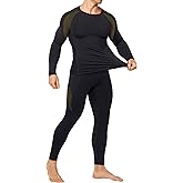TAILONG Thermal Underwear for Men Long Johns with Fleece Lined Base Layer Hunting Gear Bottom Top for Cold Weather