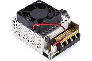 WALFRONT SCR Electric Voltage Regulator Dimmer Temperature Controller Motor Speed Controlling Module Board With Cooling Fan (110V AC 4000W )