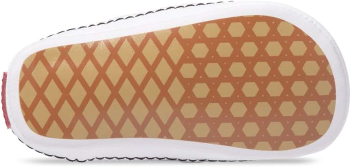 peach checkered slip on vans