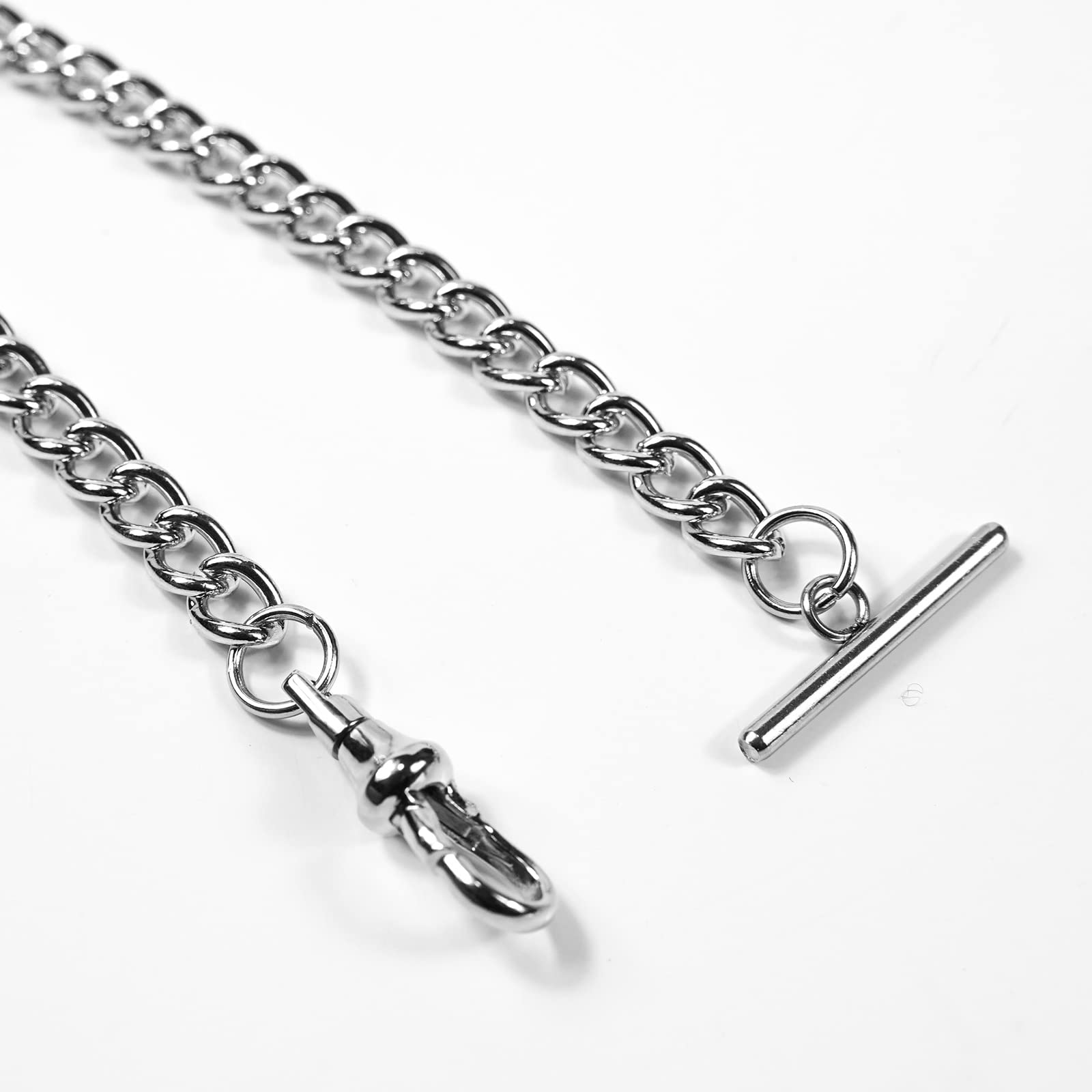 YECSOSS Men's Pocket Watch Chain Albert Chain, Vest Chain with T-bar Gold/Silver