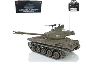 wheelfun Heng Long Walker Bulldog 1/16 7.0 Upgraded RTR RC Tank with 3839 Smoke Generator, Metal Tracks, 340 Rotating Turret and Infrared Combat BB Shooting Airsoft Function, US in Stock