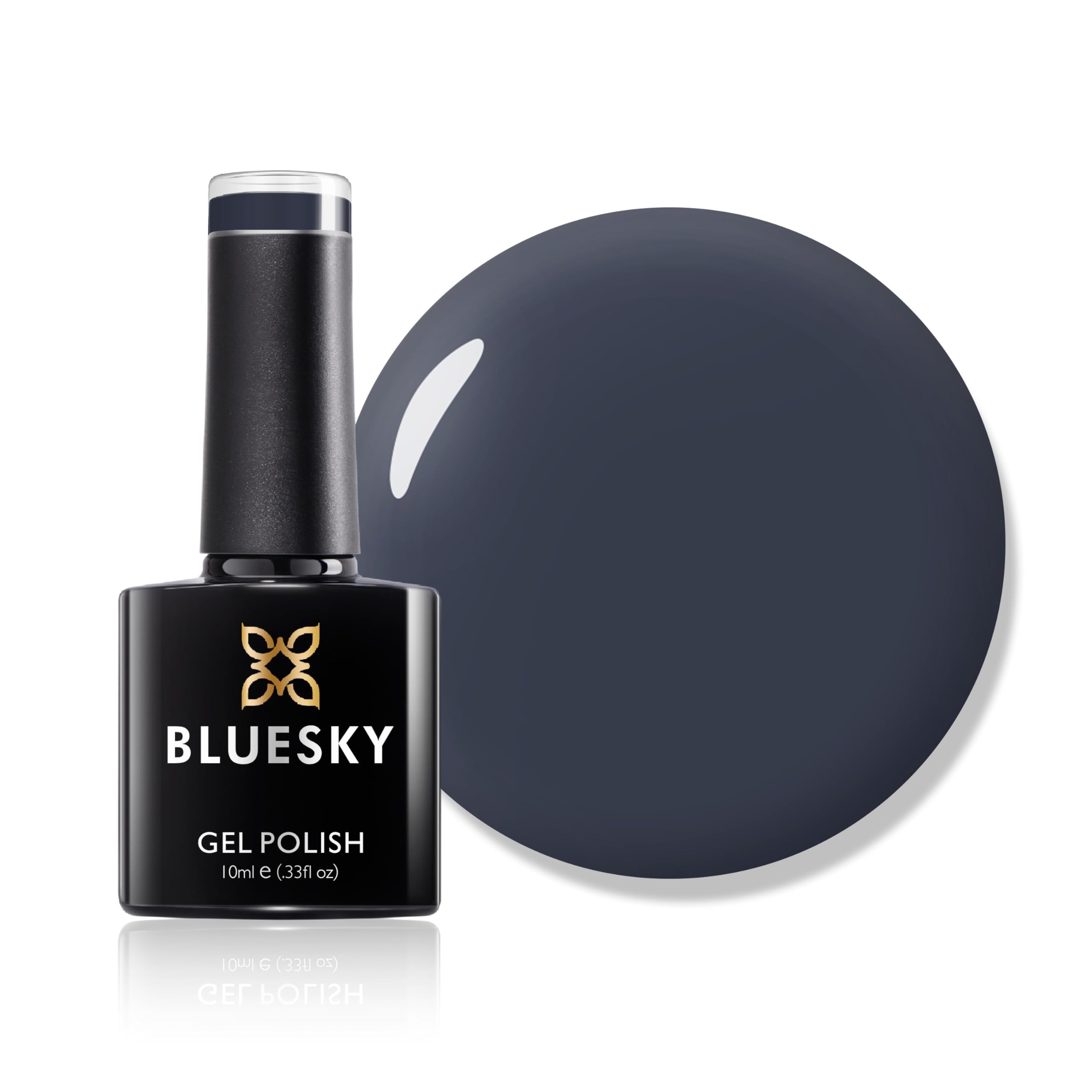 Bluesky Gel Nail Polish, Asphalt 80531, Charcoal, Dark, Grey, Long Lasting, Chip Resistant, 10 ml (Requires Drying Under UV LED Lamp)
