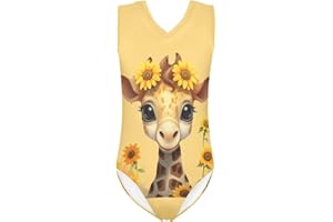 ZOUTAIRONG Gymnastics Leotards for Girls Boys One Piece Sleeveless for Girls 3-14 Years Quick Drying Bathing Suit