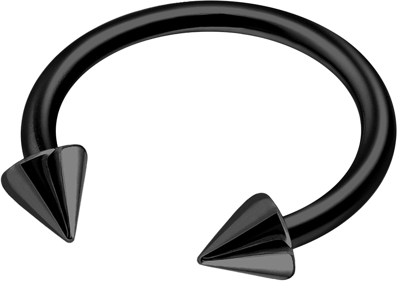 MATIGAAnodized Titanium 16 Gauge Ring Horseshoe Piercing Jewelry Eyebrow Septum Nose Lip Tragus Cartilage 3mm Cone More Choices