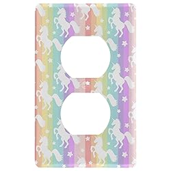Magic Rainbow Unicorn Horse Duplex Receptacle