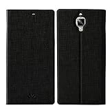 OnePlus 3T case ,OnePlus 3 Cover,Feitenn Premium Flip Leather PU Wallet case Smart Cover with Stand Kickstand Card Holder Magnetic Closure Slim Fit cover case for OnePlus 3 & OnePlus 3T (Black)