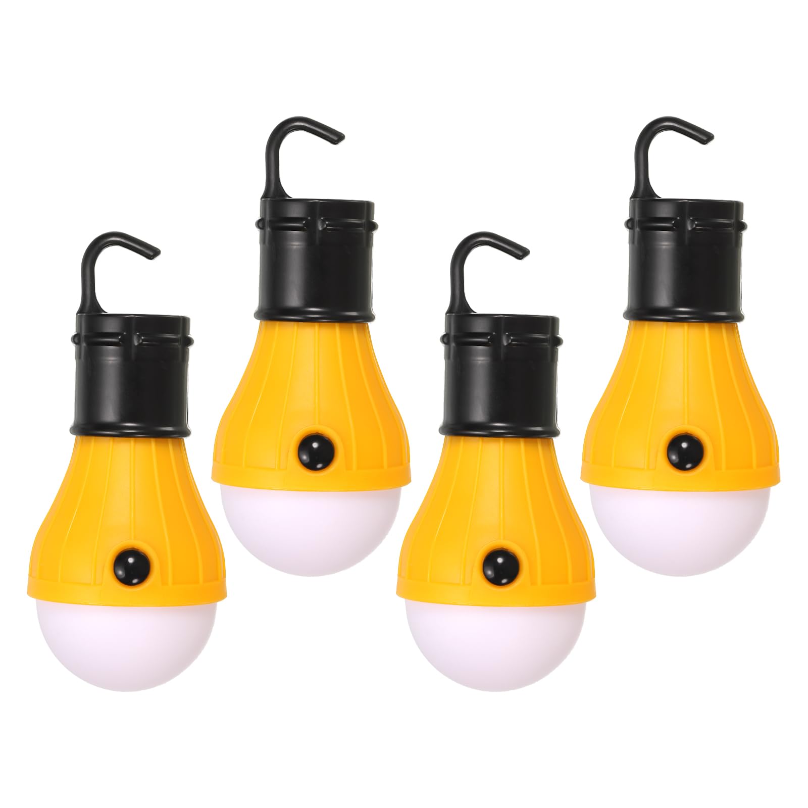 PATIKIL Tent Lantern, 4 Pack Portable Camping Light LED Camping Lantern for Backpacking Camping Hiking, 4.72" x 2.05", Yellow