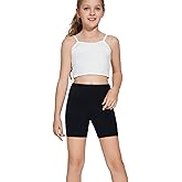 DEVOROPA Girls 5" Spandex Volleyball Shorts Stretch Youth Athletic Gymnastics Shorts Kid Yoga Dance Compression Shorts Pocket