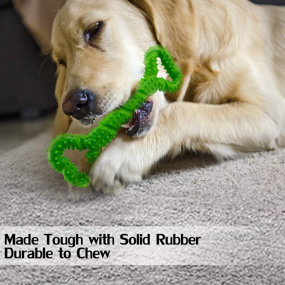 Kitchen & Dining : Hipat Dog Chew Toy for Aggressive Chewers, 13 Inch Large Solid Rubber Chew Toy with Soft Massaging Surface for Tooth Cleaning, Interactive Dog Tug Toy : 
