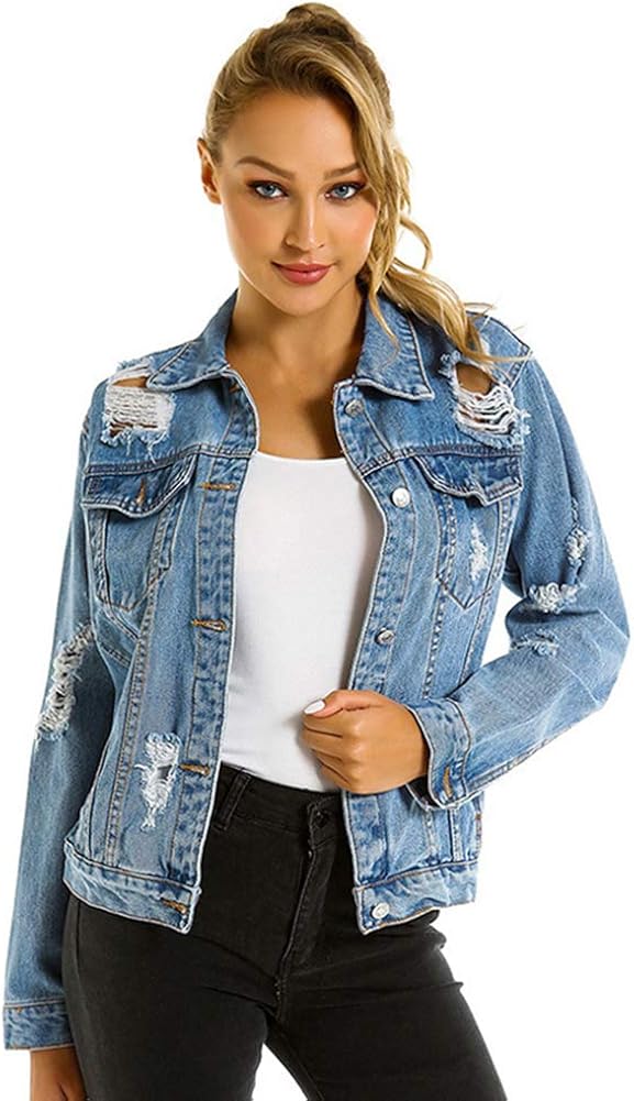 jean jacket women ripped