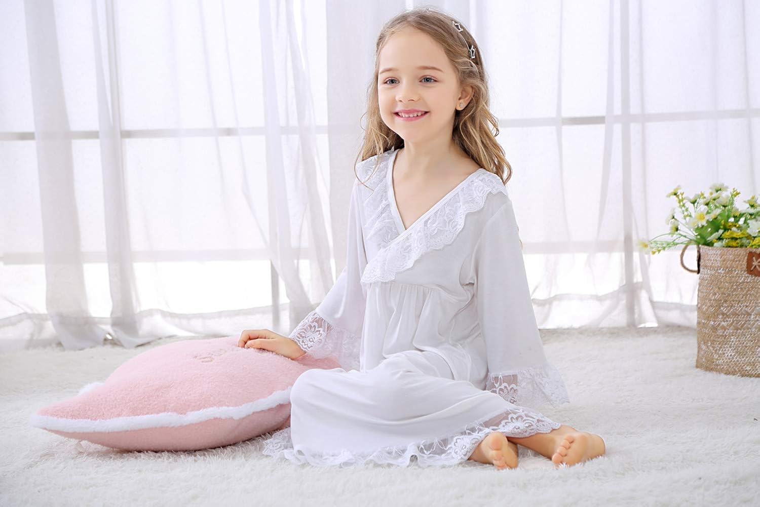 Soft Long Sleeve V-Neck Sleepwear for 