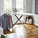 Household Essentials Household essentials 9718401 wide top 4leg mega ironing board with adjustable height and bonus sleeve board natural cotton cover, 16 Pound