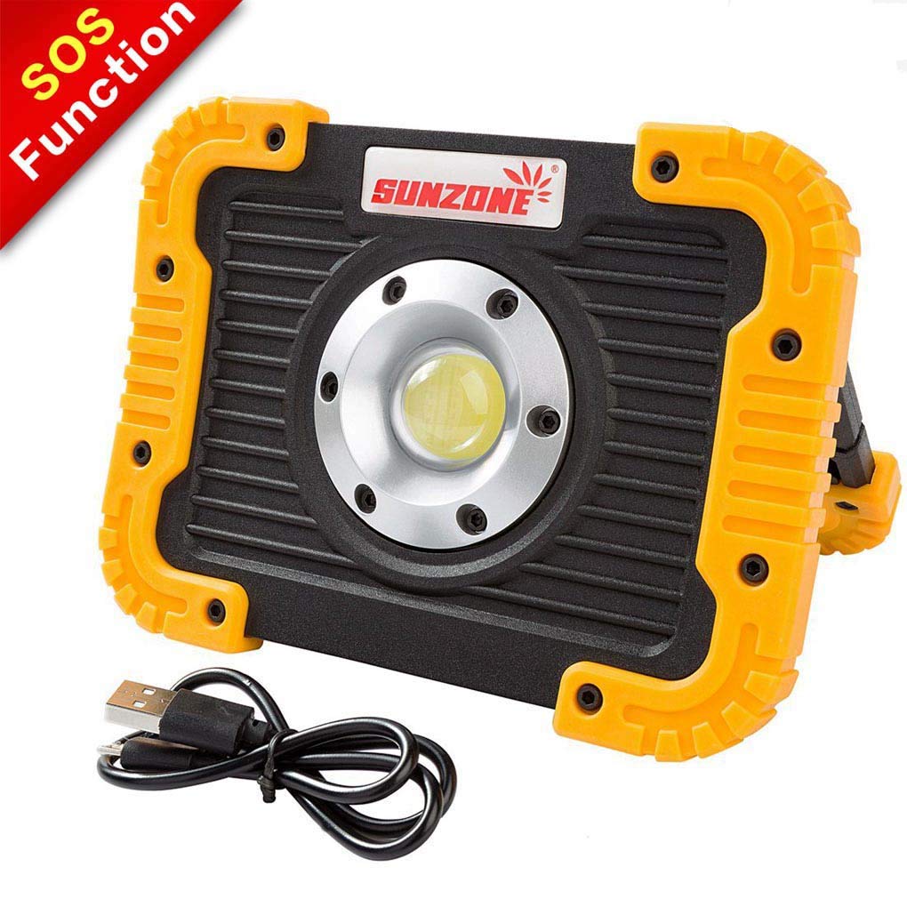 LED Work Light, Portable COB Flood Lights, Job Site Lighting,Builtin Rechargeable Battery Power Bank, IP55 Waterproof Rate for Outdoor Camping,Hiking,Car Repairing and SOS Emergency Mode