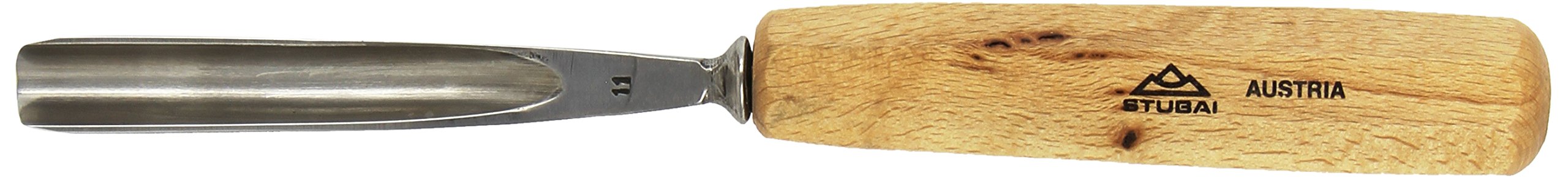 Stubai 551116 Type 11 Long/Polished Woodcarving Chisel, Grey/Beige, 16 mm