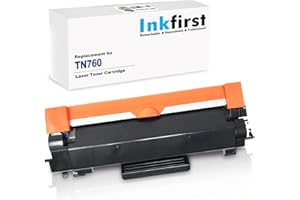 (CHIP Included) High Yield Inkfirst Toner Cartridge TN-760 TN760 Compatible Remanufactured for Brother TN-760 Black DCP-L2550