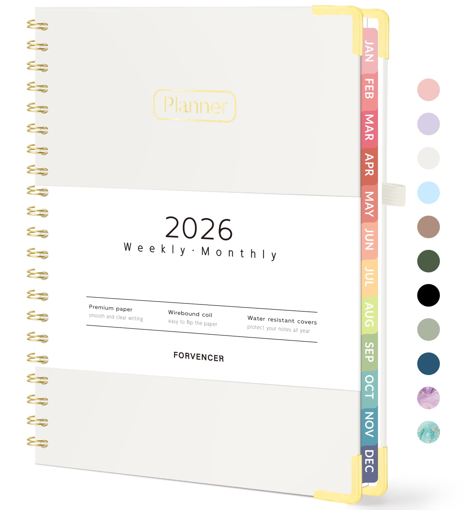 Photo 1 of *USED*
Forvencer 2026 Planner, Hardcover Calendar Planner Weekly and Monthly, Jan 2026 - Dec 2026, 8.5" x 11", Spiral Agenda Book with Tabs, Exquisite Daily Journal Organizer for Home School, Beige
