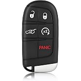 Keyless Entry Remote Control Smart Key for Jeep Grand Cherokee 2014-2022 | YIKEBALOG 5-Buttons Proximity Key Fob Replacement for Dodge Durango 2014-2024 M3N-40821302 68143505