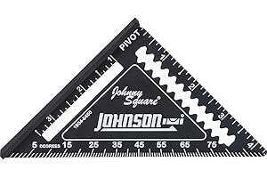Johnson Level & Tool 1904-0450 Johnny Square Professional Easy-Read Finish Square, 4.5", Black, 1 Square