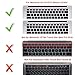 HRH Spanish Silicone Keyboard Cover Skin for MacBook Air 13,for MacBook Pro 13/15/17 (with or w/Out Retina Display, 2015 or Older Version),for iMac Older EU Layout Keyboard Protector-Black