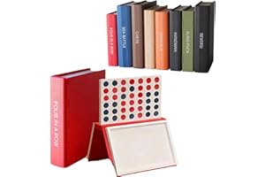 Playbook'd 5-in-1 Book Game Collection | 3D Printed Magnetic Travel Games Set | Includes Chess, Four in a Row, Hangman, Sling