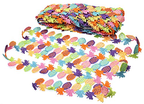 15 Yards Colorful Pineapple Lace Edge Trim Ribbon Edging Trimmings Fabric Embroidery Polyester DIY Lace Applique Sewing Craft Wedding Bridal Dress Embellishment DIY Party Decor Clothes Accessory - Thumbnail 3