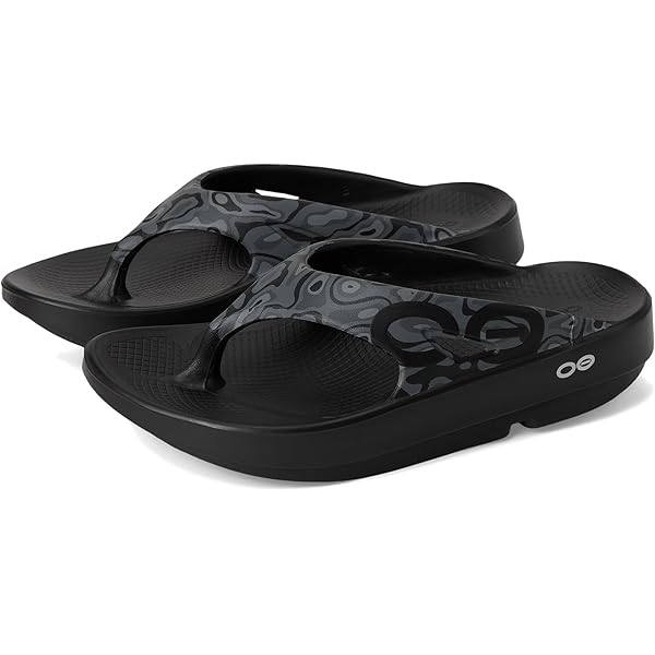 Amazon.com | OOFOS Unisex Original Thong flip flop, Navy Blue, 6 M