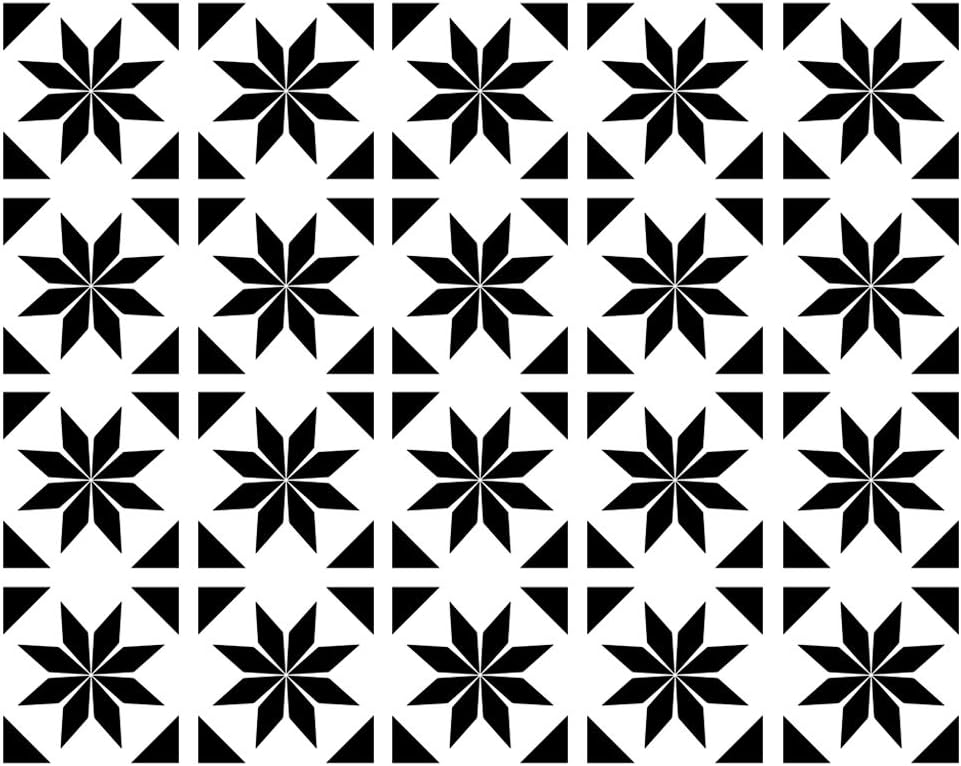 Poromoro Spanish Portuguese Azulejo Style Peel and Stick Tile Stickers Set of 20/30/40 pcs (30pcs_5.9, N)