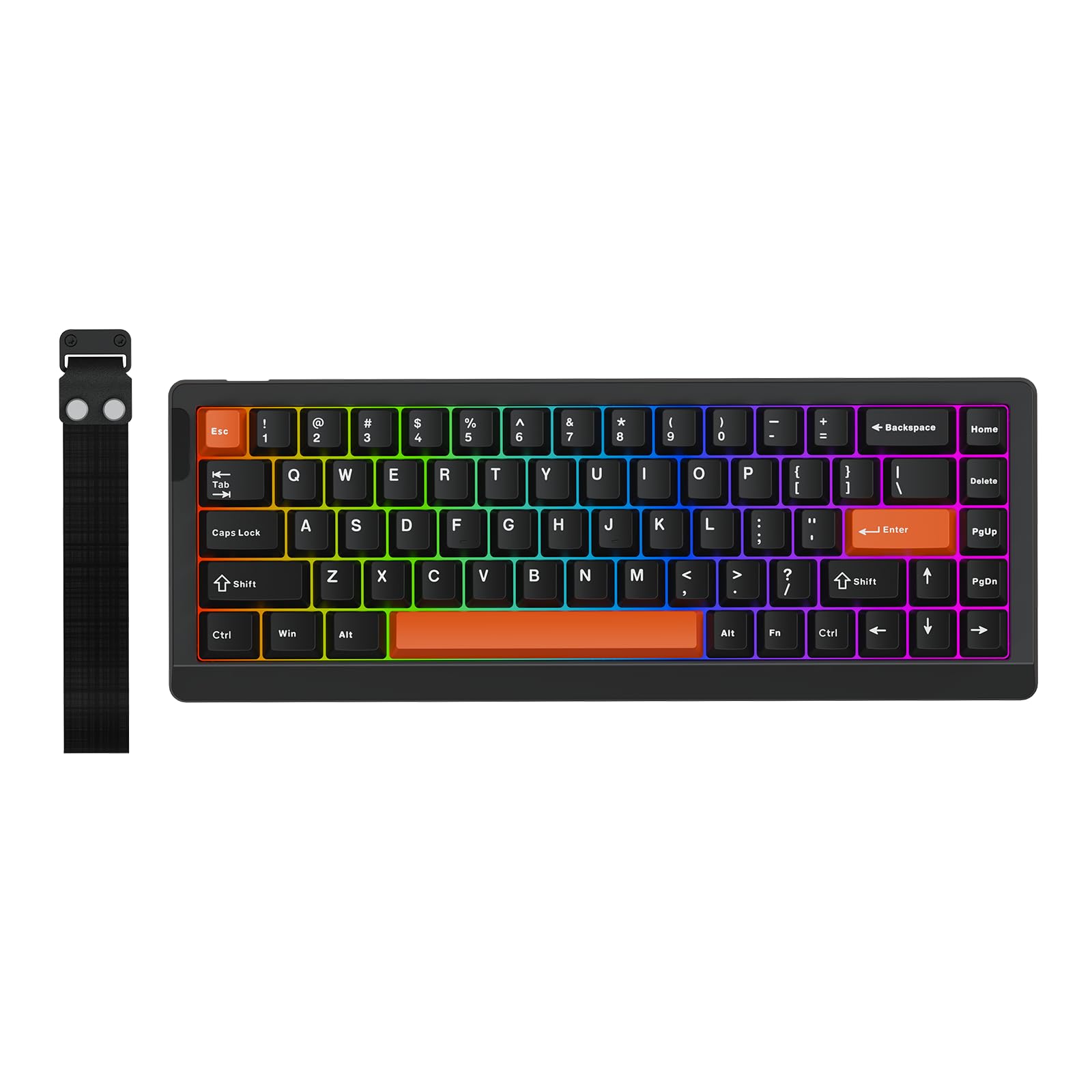 Photo 1 of EPOMAKER HE68 Lite Hall Effect Gaming Keyboard, 8k Polling & 128K Scan Rate, 0.005mm Adjustable Trigger, 0.125ms Latency, 5-Layer Sound-Dampened, Snap Key, SOCD, A-RGB, Wired, Mac Software (Black Red)