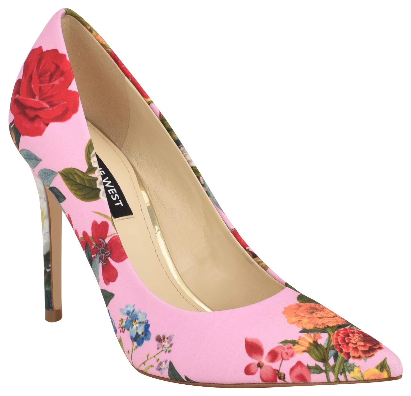 Nine West Women’s Fresh Pump, Pink Floral 686, 5